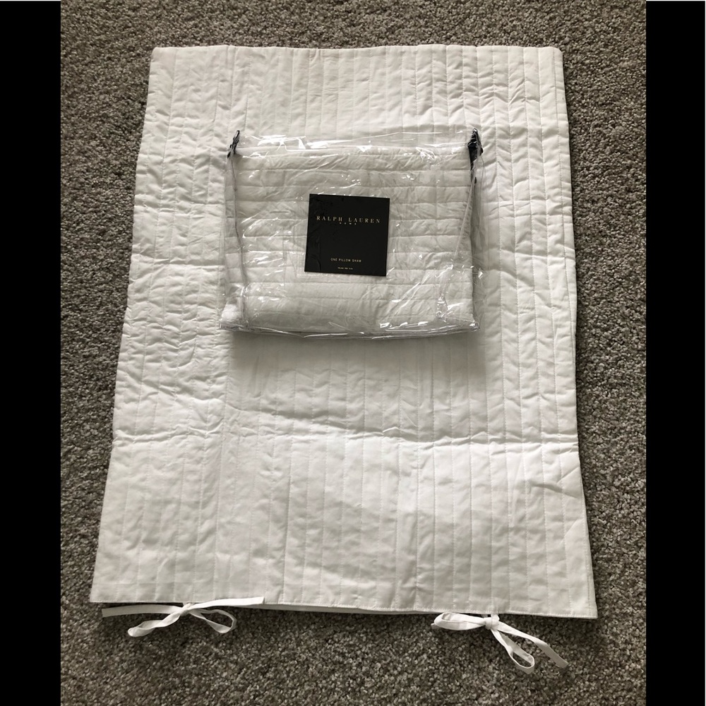 * listing for @indigo400 - Ralph Lauren White Belleville Standard Pillow Sham